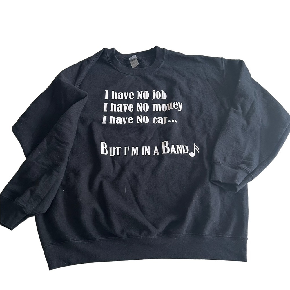 Gildan Black Graphic Men's Crewneck Sweater